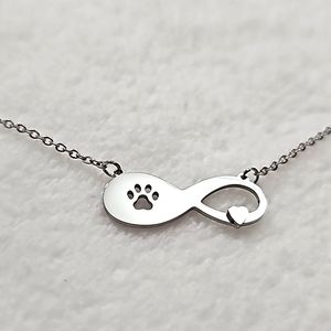 Dog Paw love Stainless Steel Necklace